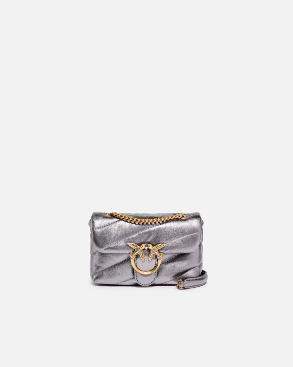 Borsa a tracolla Baby Love Bag Puff in nappa laminata