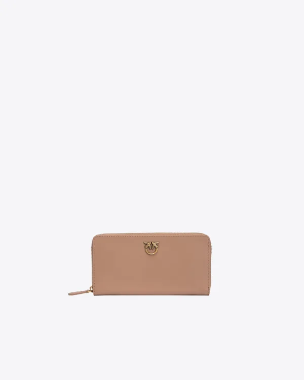 Portafoglio zip-around in pelle