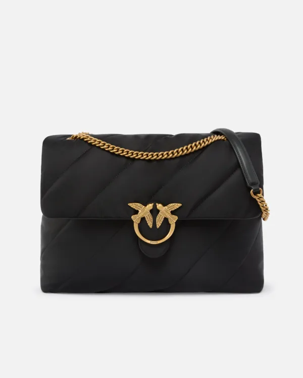 Borsa grande trapuntata Love Bag tessuto riciclato