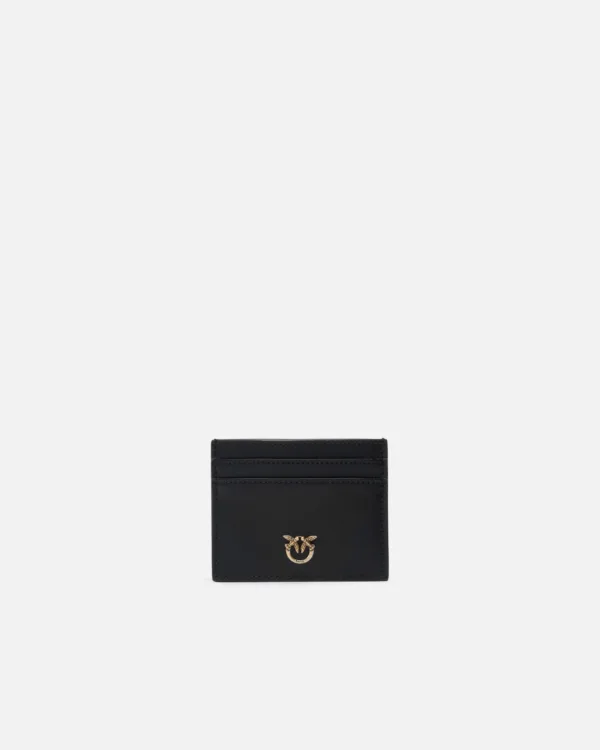 Portacarte in pelle con logo Love Birds
