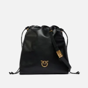 Borsa a spalla media Slouchy Bag verticale in pelle