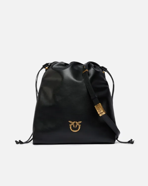 Borsa a spalla media Slouchy Bag verticale in pelle