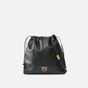 Borsa a spalla Mini Slouchy Bag in pelle con logo Love Birds