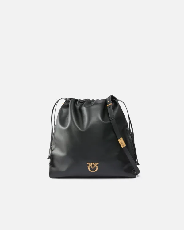 Borsa a spalla Mini Slouchy Bag in pelle con logo Love Birds