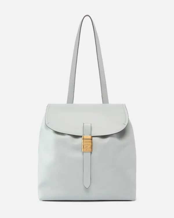 Zaino medio Saddle Backpack in pelle con anelli logati
