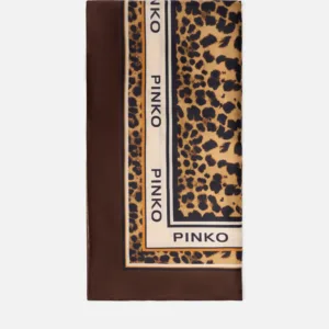 Foulard con stampa leopardata