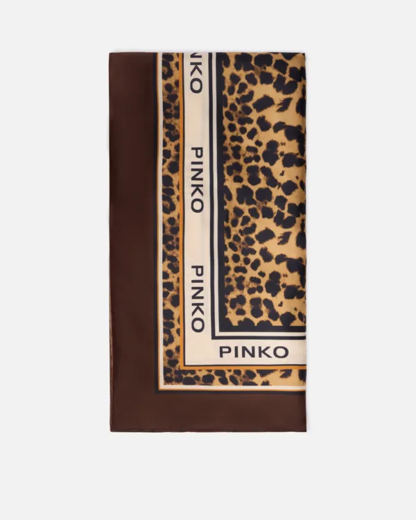 Foulard con stampa leopardata