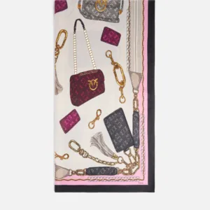 Foulard con stampa borse