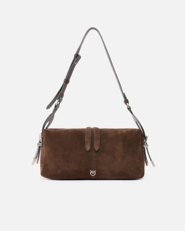 Borsa a spalla media Keeper Bag in suede