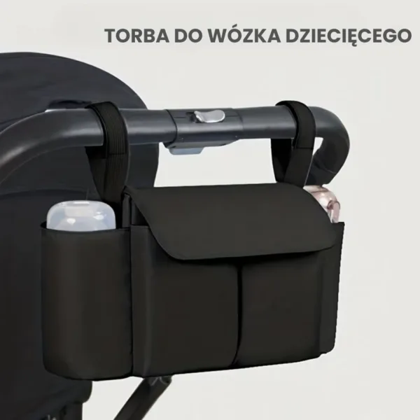 ToddlerOrganizer – Wodoodporny i pojemny – organizer do wózka dziecięcego z uchwytami na butelki