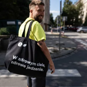 Torba bawełniana - W zdrowym ciele, zdrowe jedzenie.