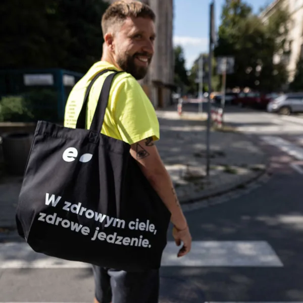 Torba bawełniana - W zdrowym ciele, zdrowe jedzenie.