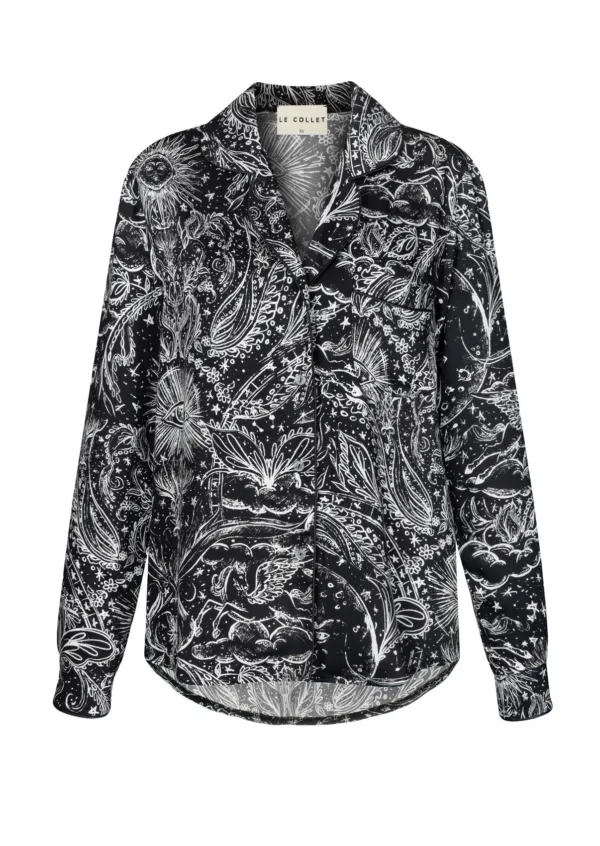 KOSZULA SIESTA PYJAMA BLACK